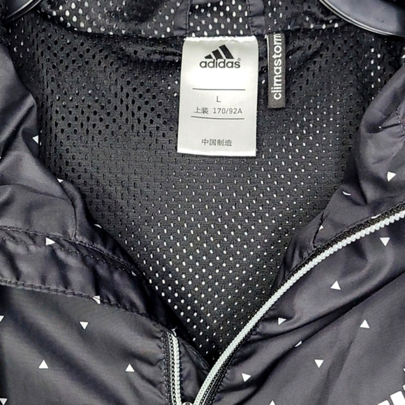 ADIDAS ▪︎ CLIMASTORM BLACK WINDBREAKER/TRACK JACKET ▪︎ SIZE L - Picture 9 of 9